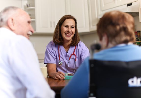 Nursing smiling at patients